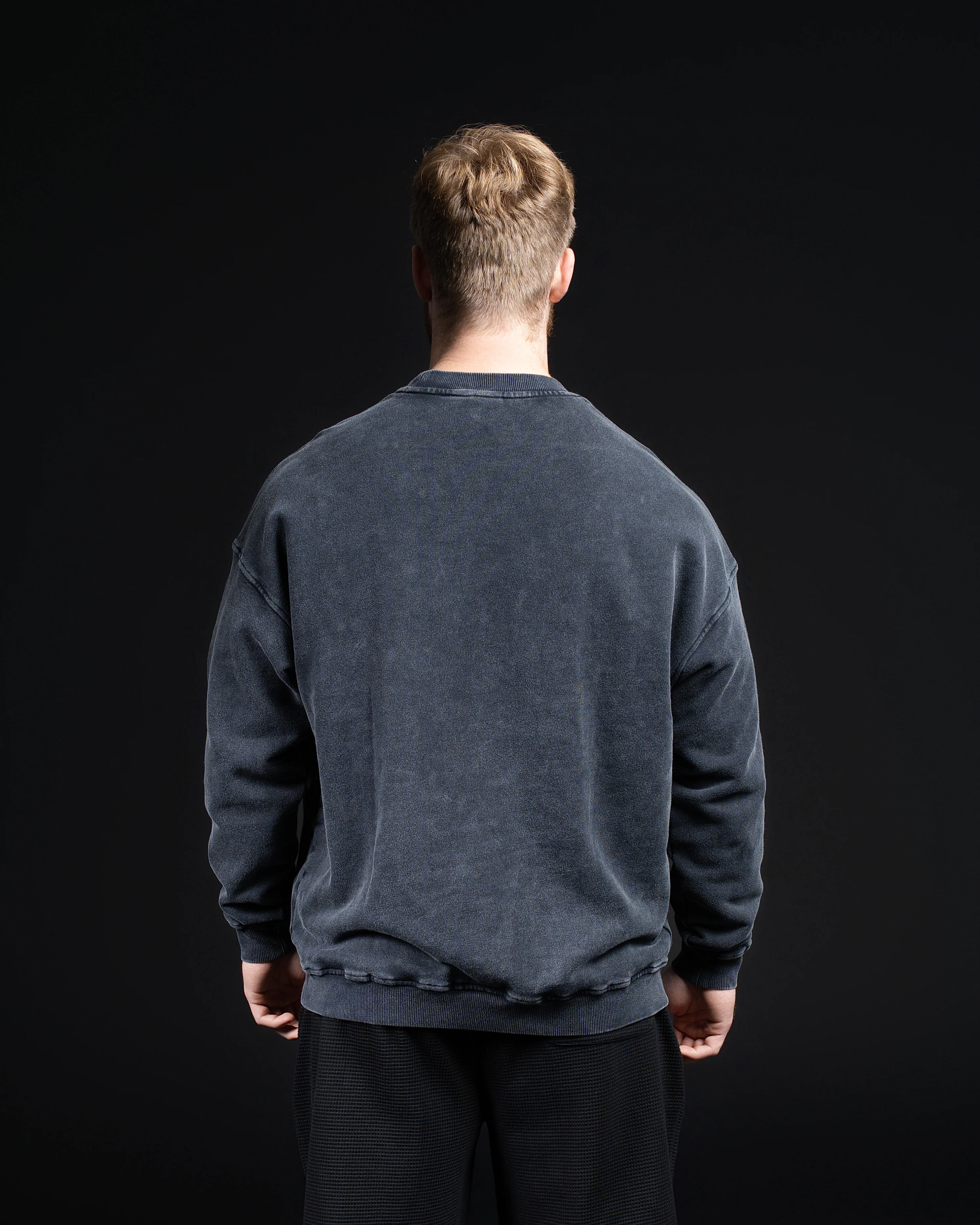 CLEARANCE Blank Acid Wash Crew Neck 100% Cotton - Image 4
