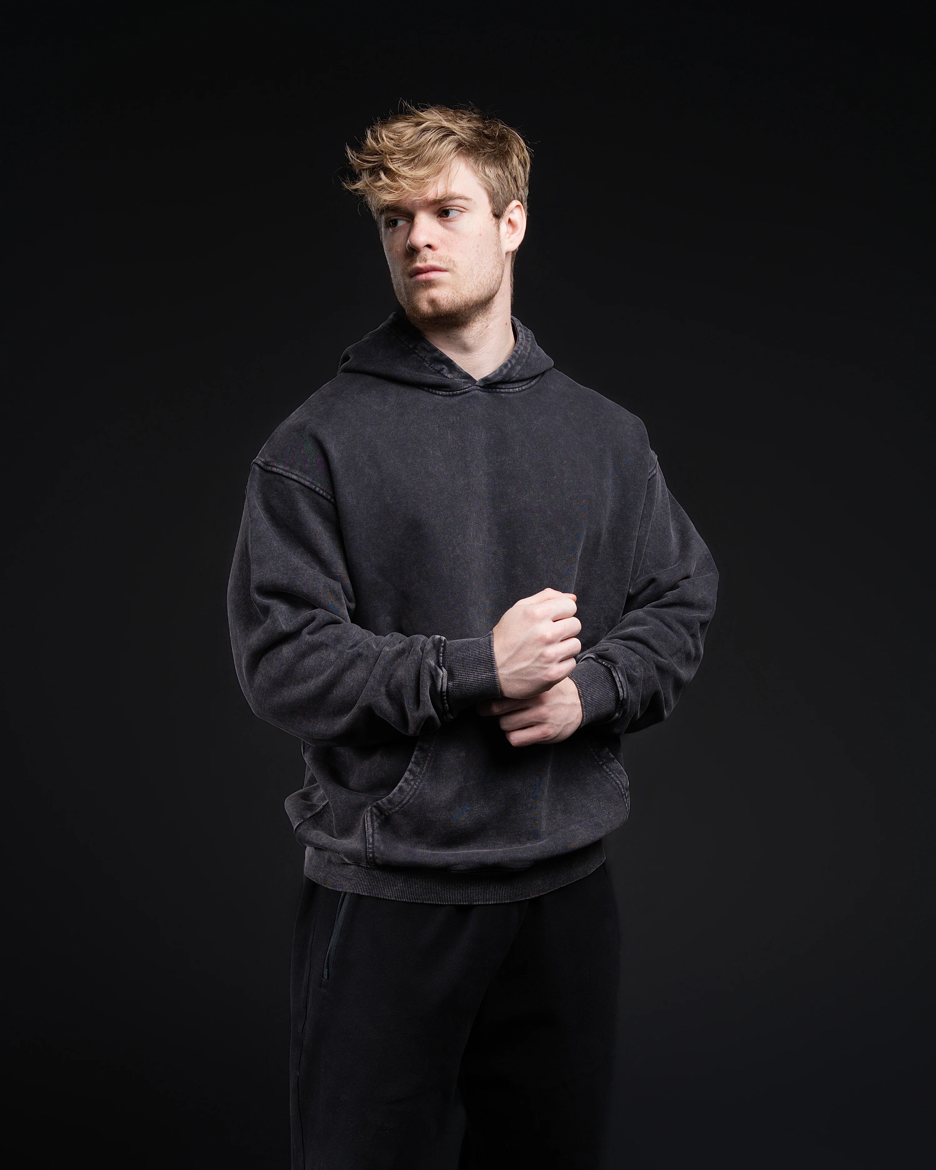 Blank Acid Wash Hoodie - 420 GSM 100% Cotton - Image 5