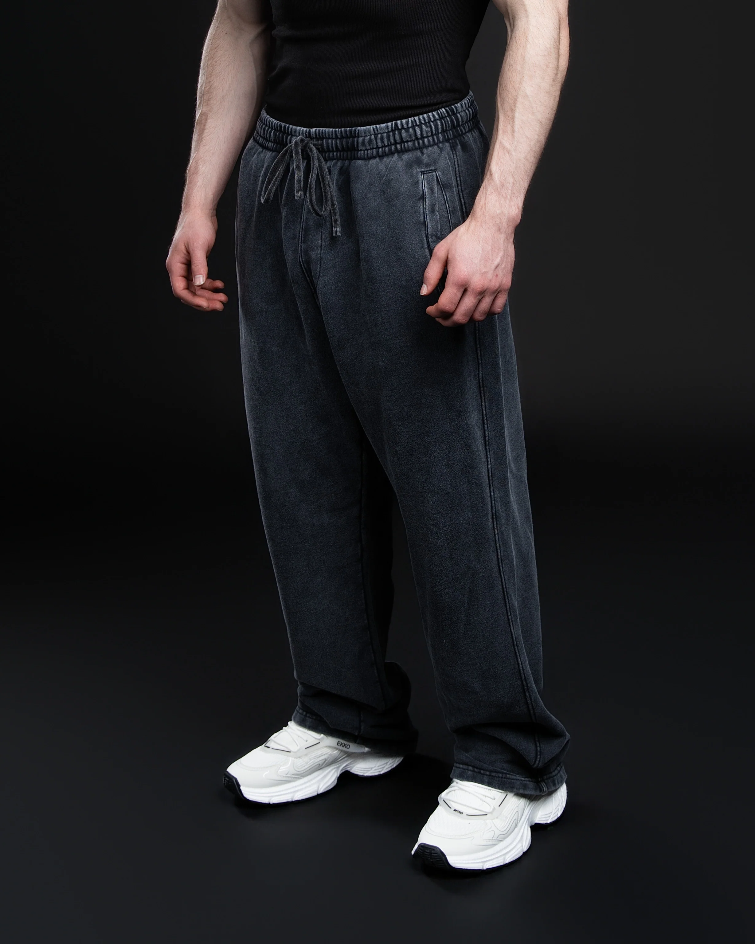 Oversized Acid Wash Fleece Sweatpants - Image 11