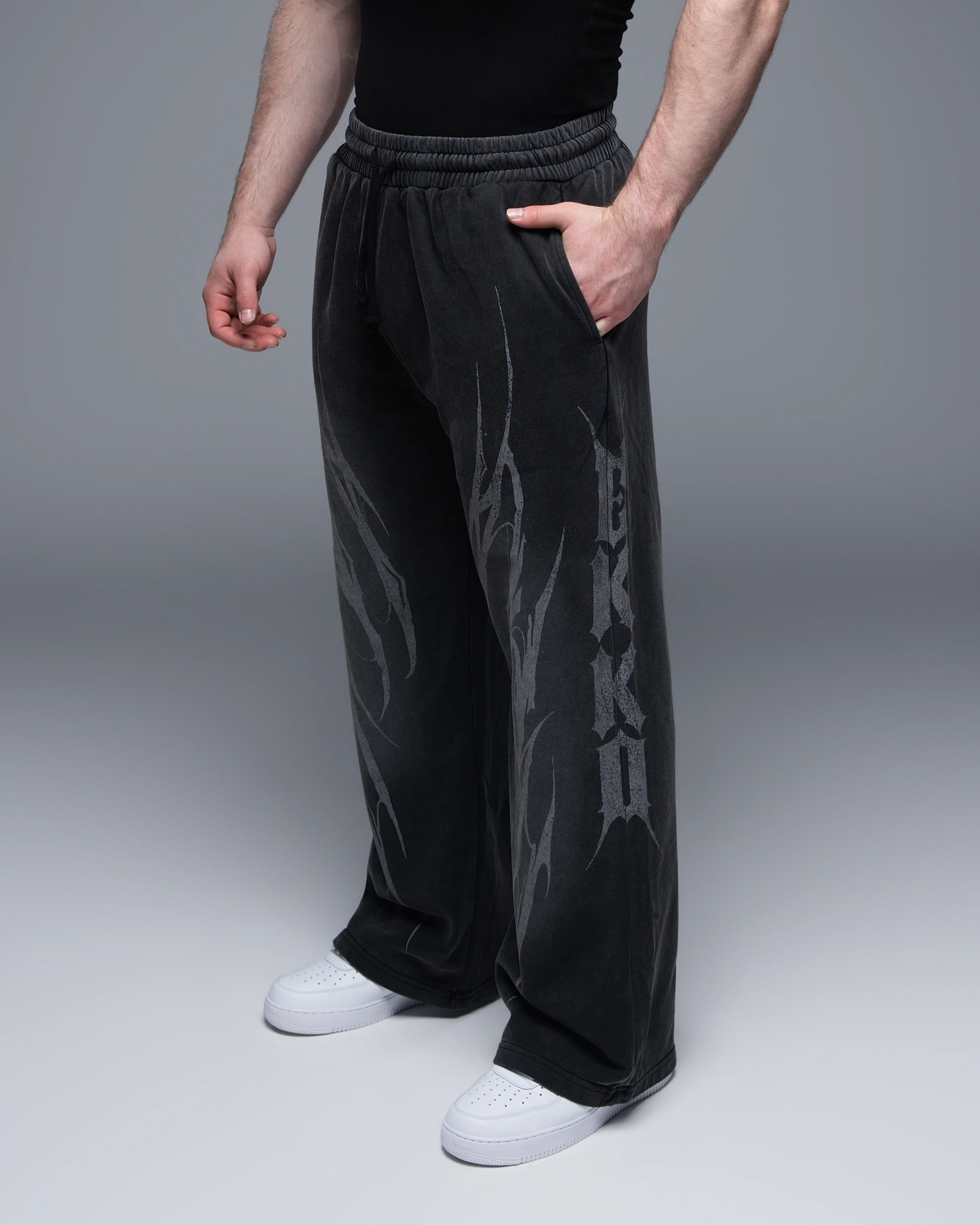 Oversized Acid Wash Fleece Sweatpants - Image 19