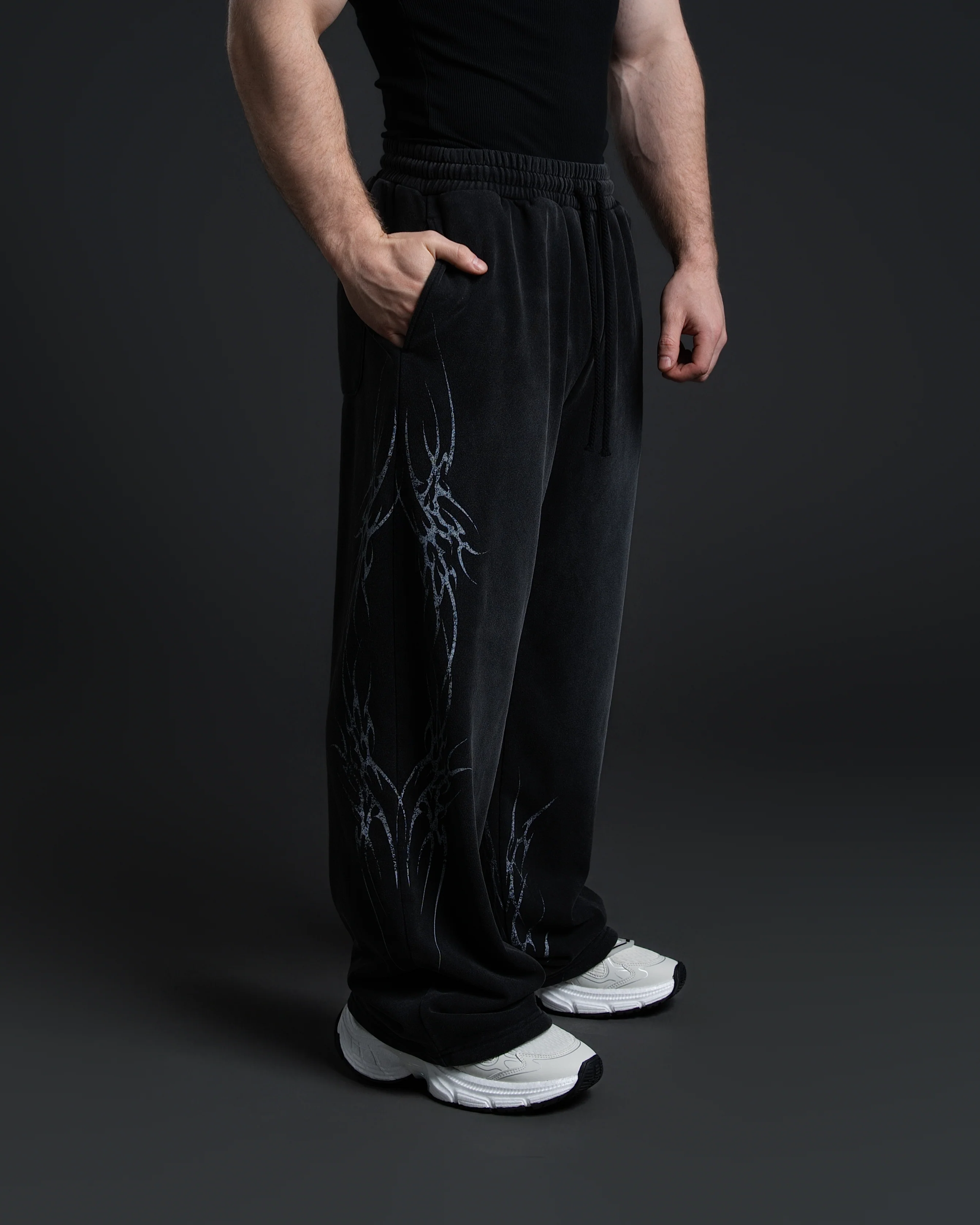 Oversized Acid Wash Fleece Sweatpants - Image 22