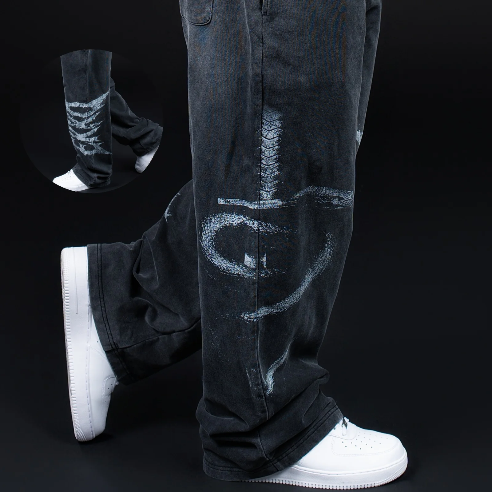 Oversized Acid Wash Fleece Sweatpants - Image 5