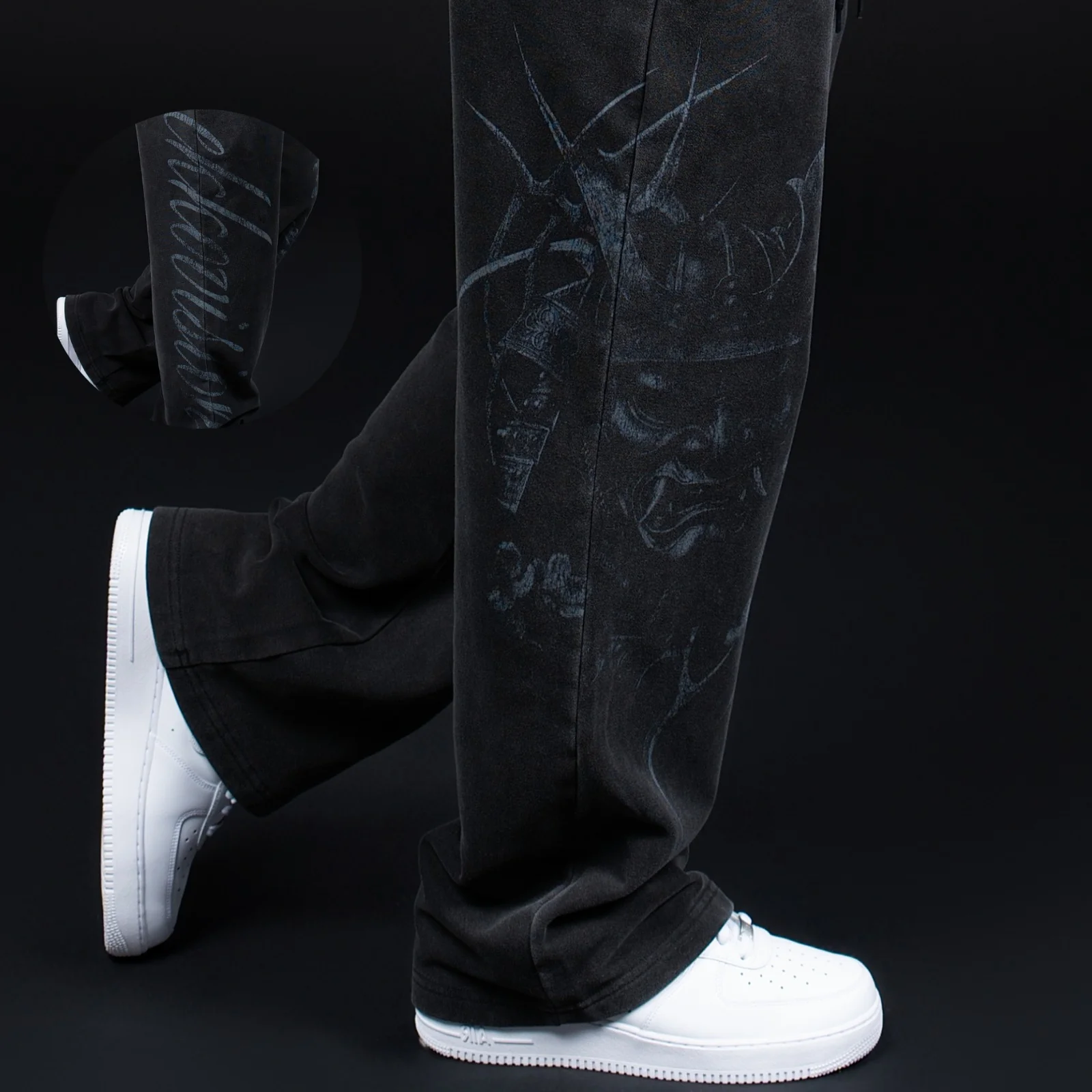 Oversized Acid Wash Fleece Sweatpants - Image 7