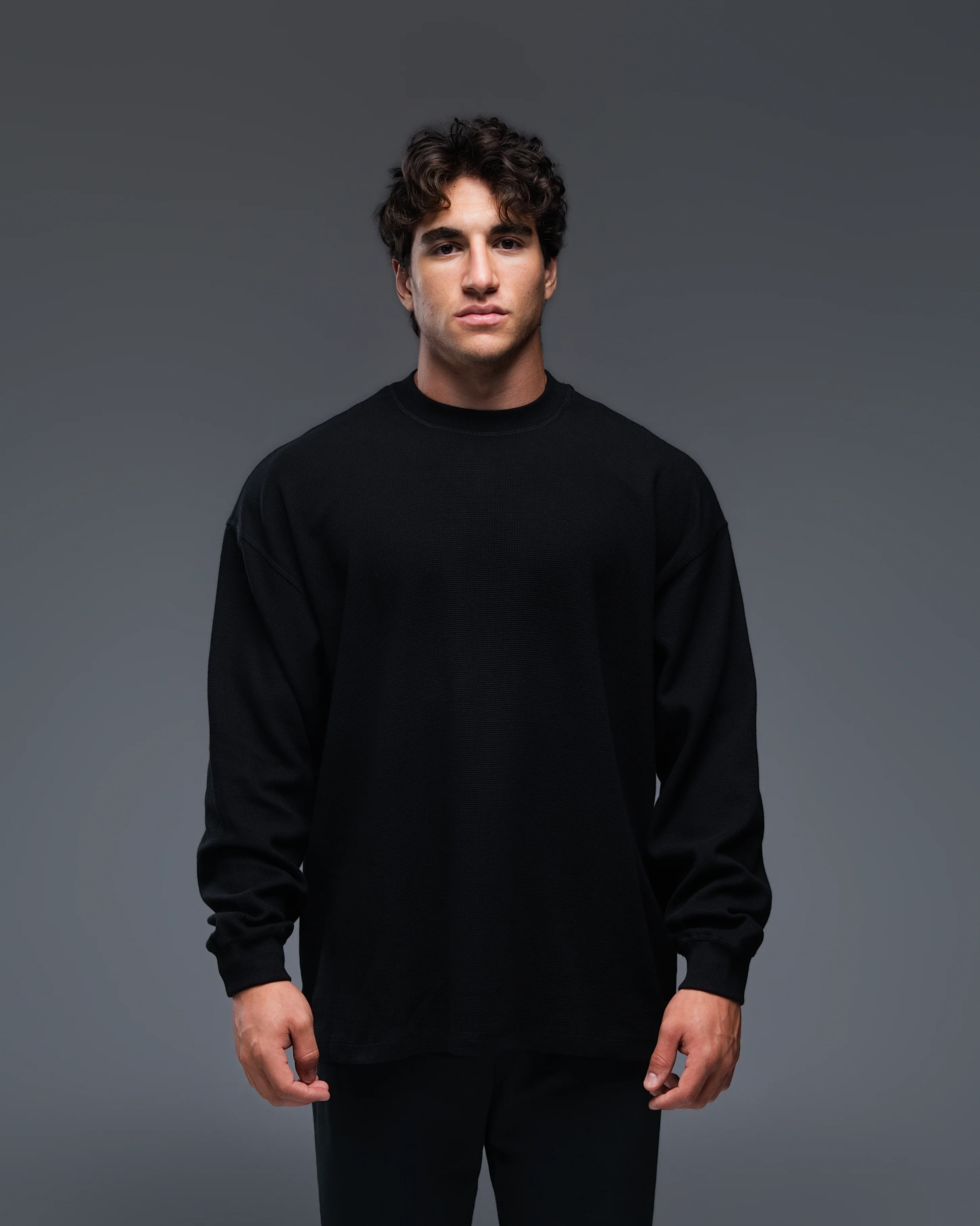 Waffle Project: Blank Oversized Waffle Long Sleeve