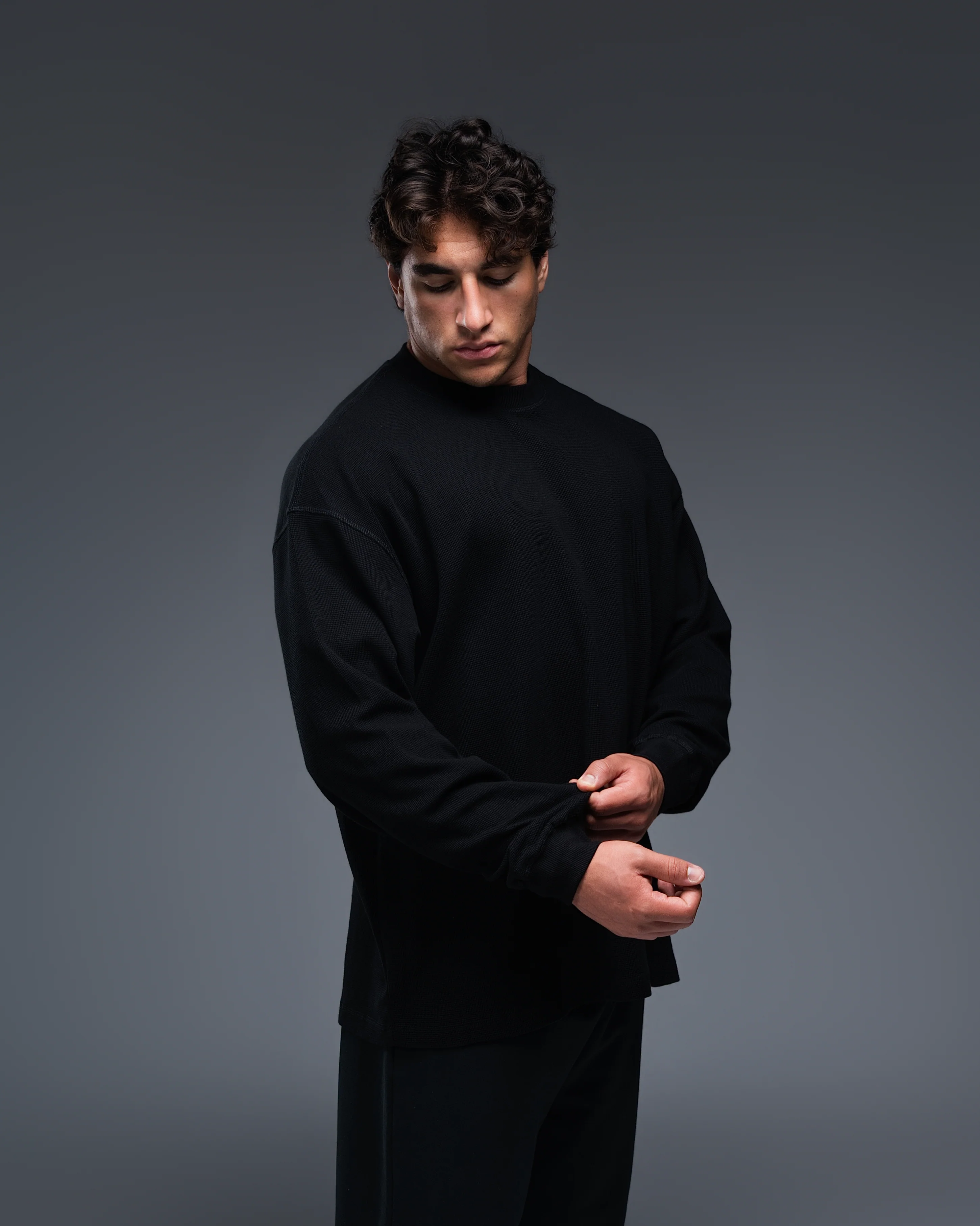 Waffle Project: Blank Oversized Waffle Long Sleeve - Image 2