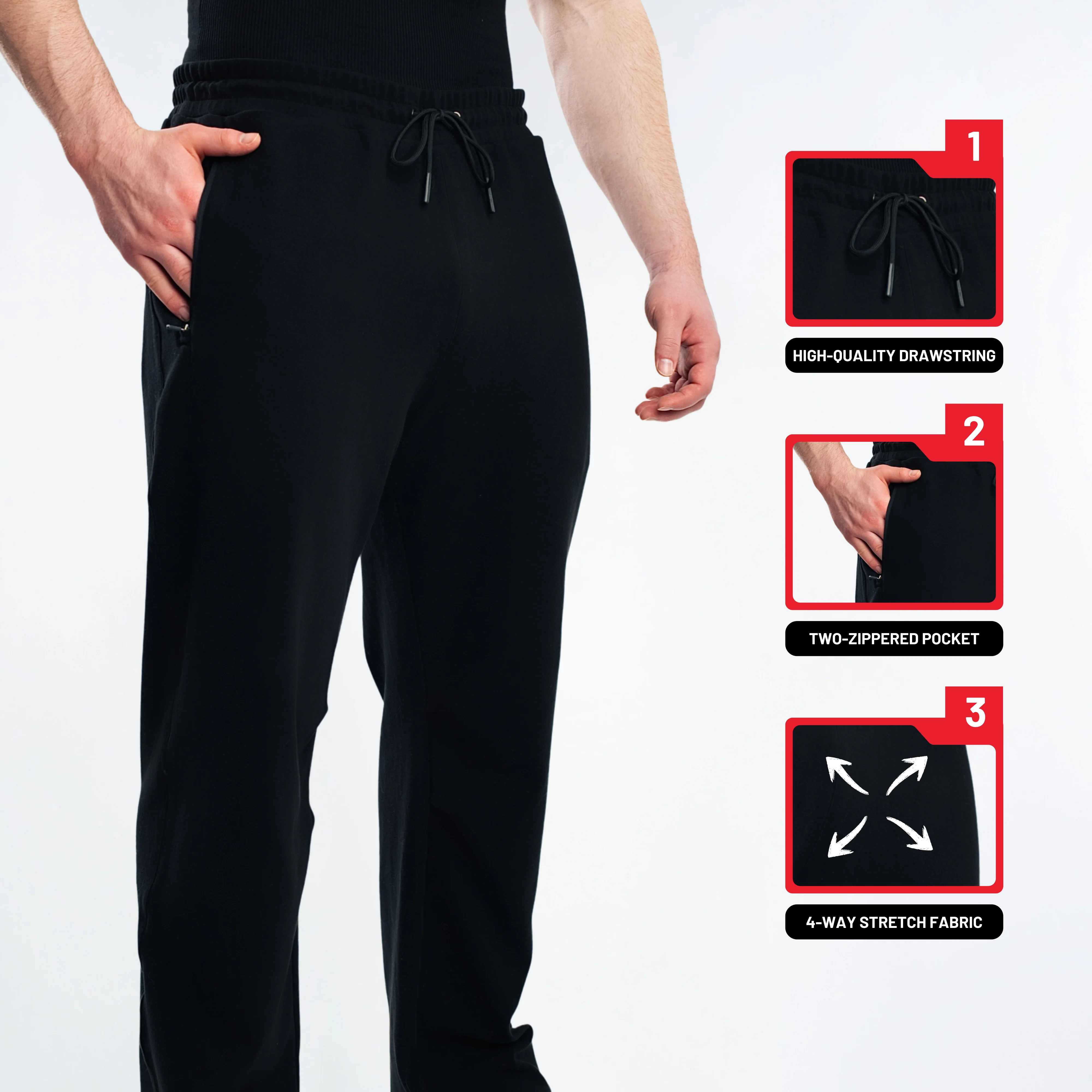 Brushed Cotton Straight Leg Jogger - Image 5
