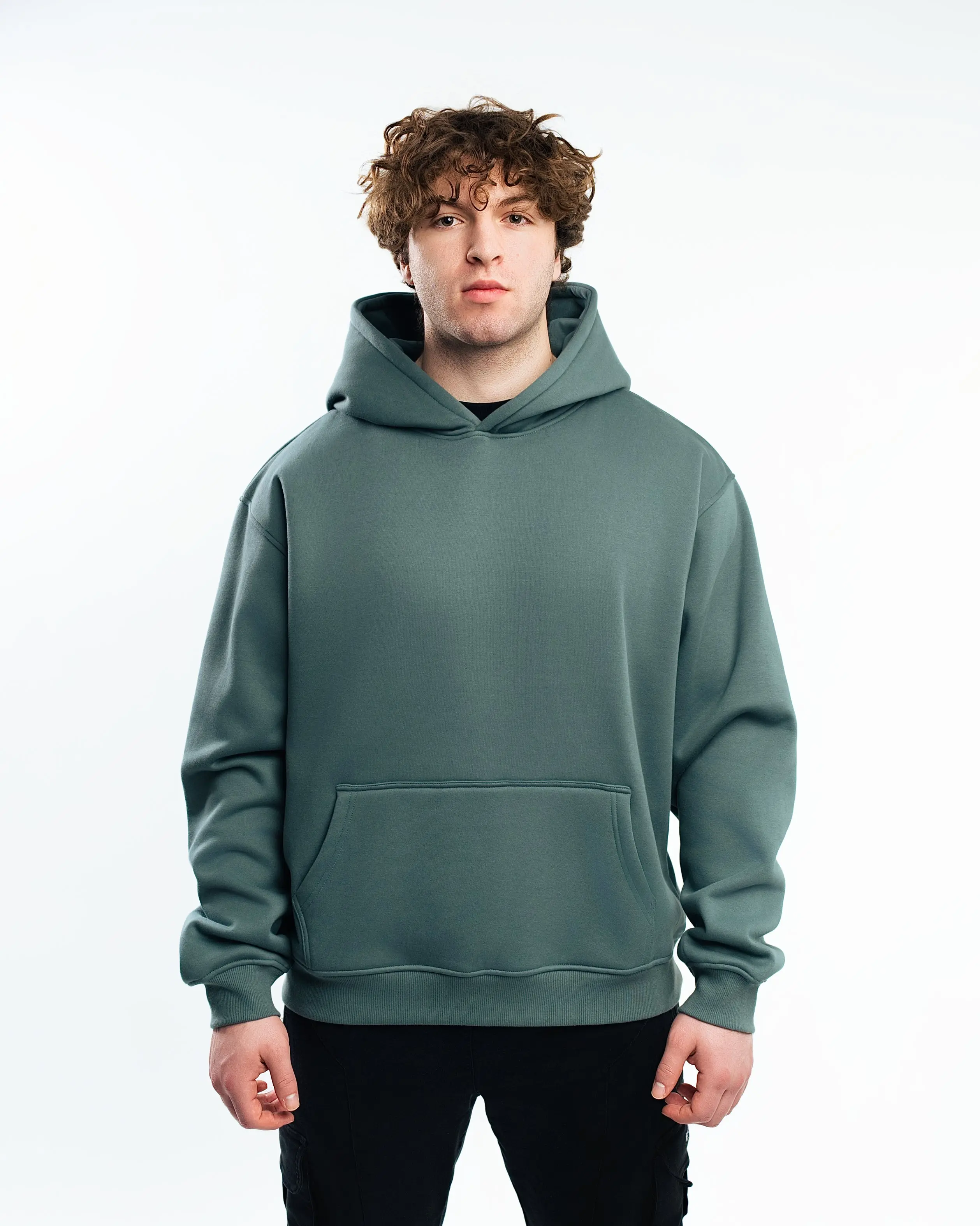 CLEARANCE Blank Polar Fleece Hoodie 380 GSM - Image 3