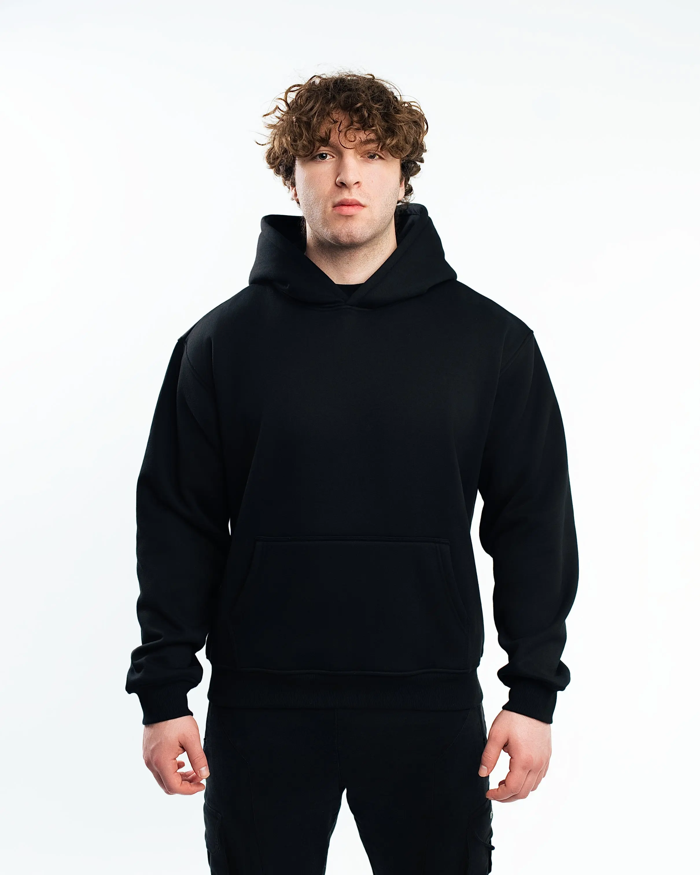 CLEARANCE Blank Polar Fleece Hoodie 380 GSM - Image 6