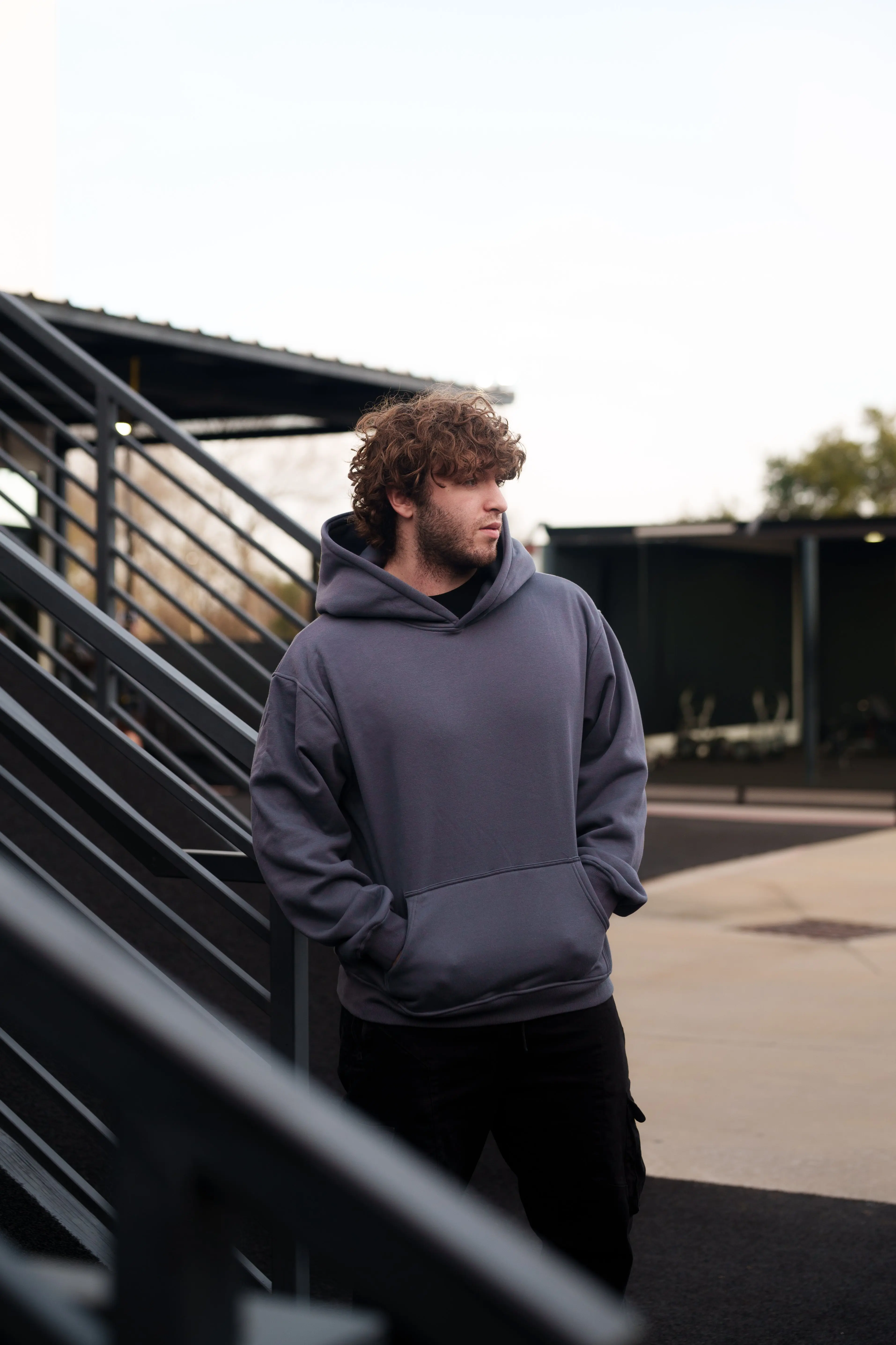 CLEARANCE Blank Polar Fleece Hoodie 380 GSM - Image 7
