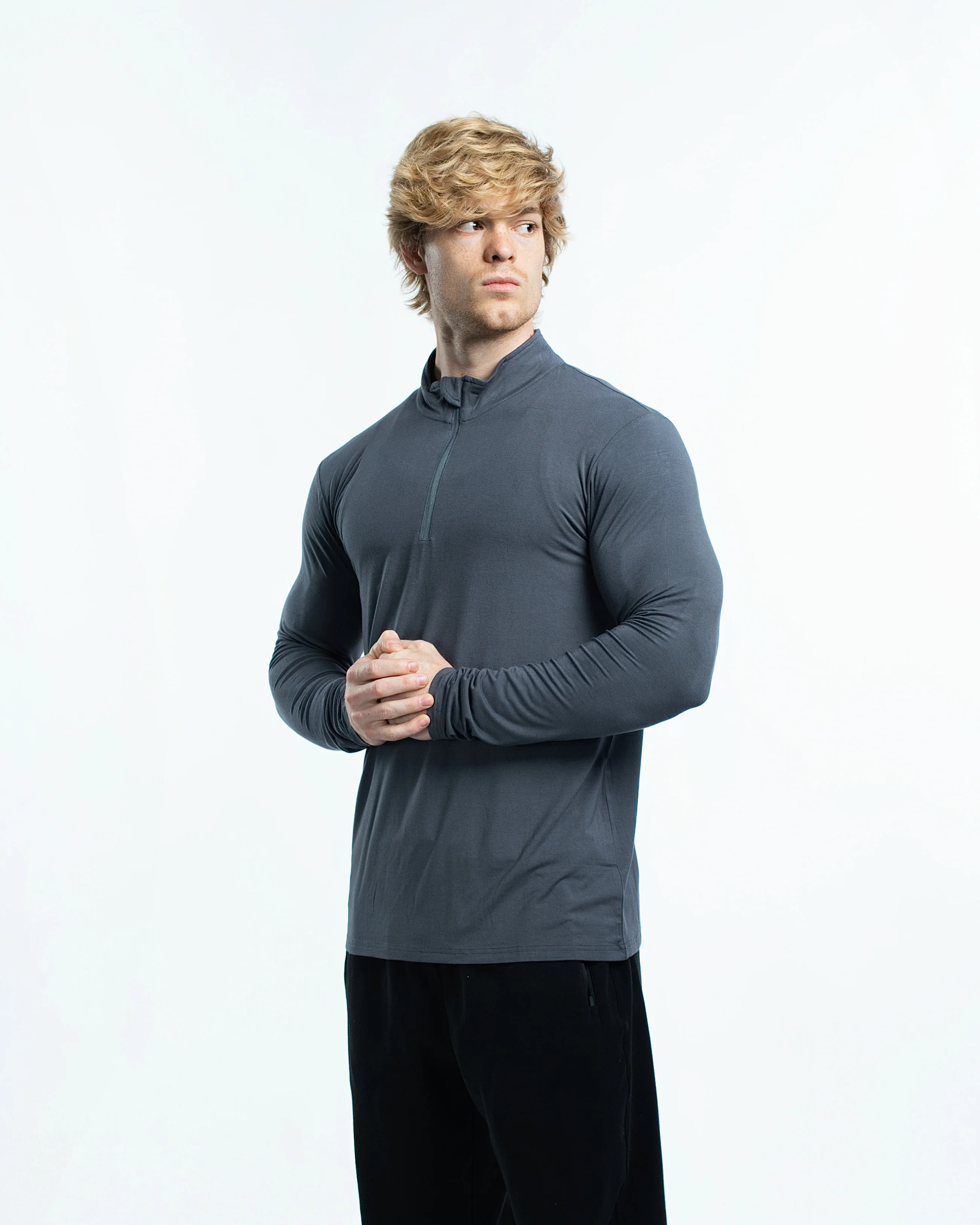 CLEARANCE  Blank RAYON Quarter Zip 280GSM - Image 4