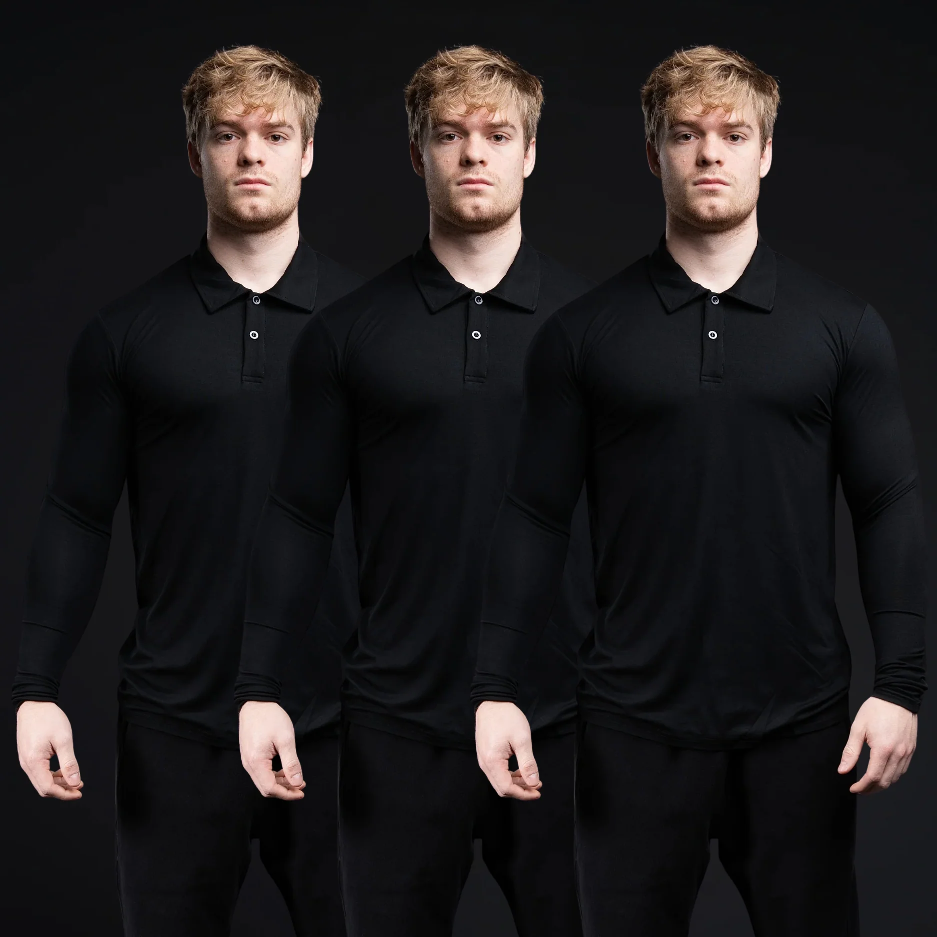 CLEARANCE Long Sleeve Blank Polo - Image 11