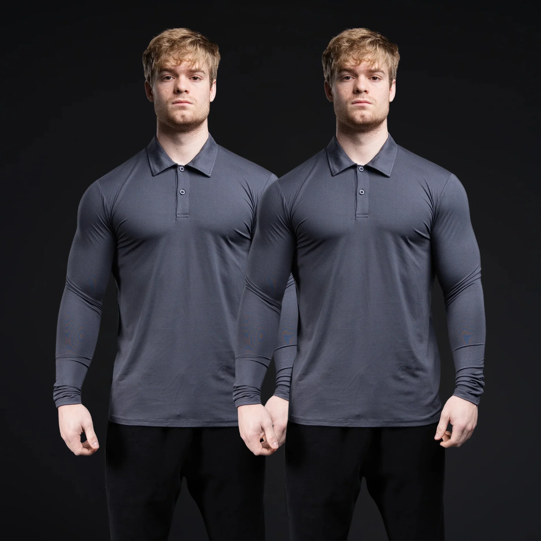 CLEARANCE Long Sleeve Blank Polo - Image 12