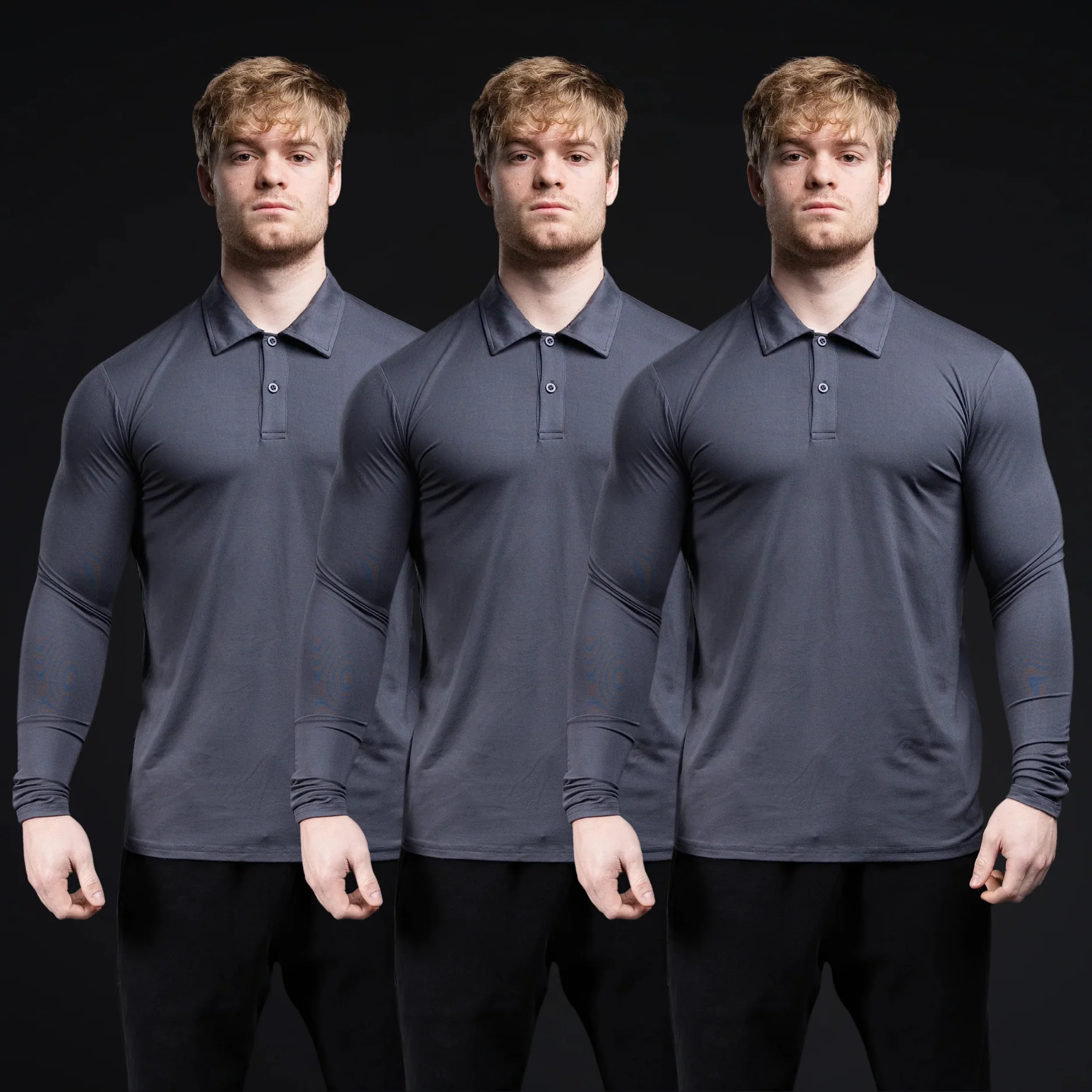 CLEARANCE Long Sleeve Blank Polo - Image 13