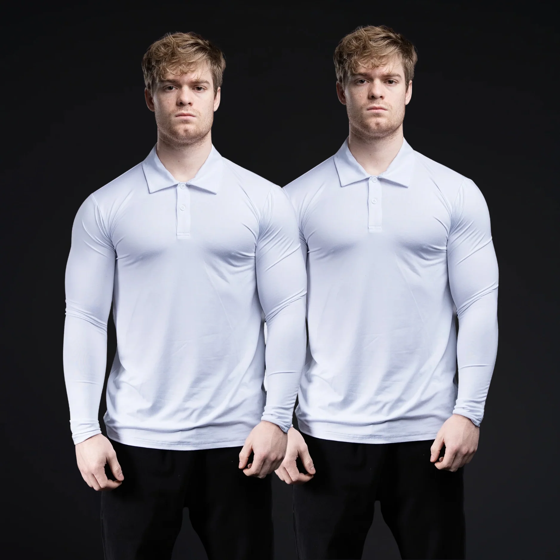 CLEARANCE Long Sleeve Blank Polo - Image 14