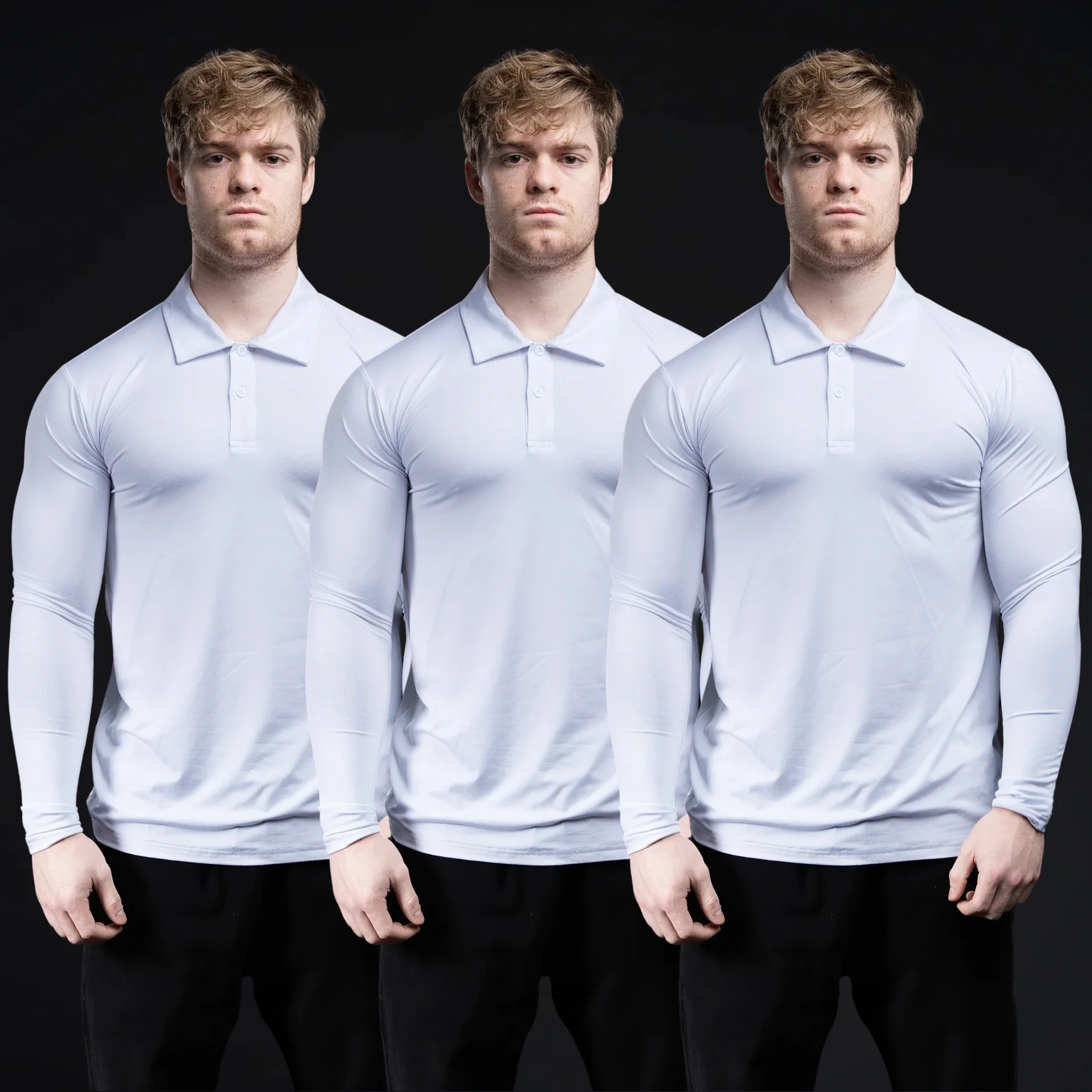 CLEARANCE Long Sleeve Blank Polo - Image 15