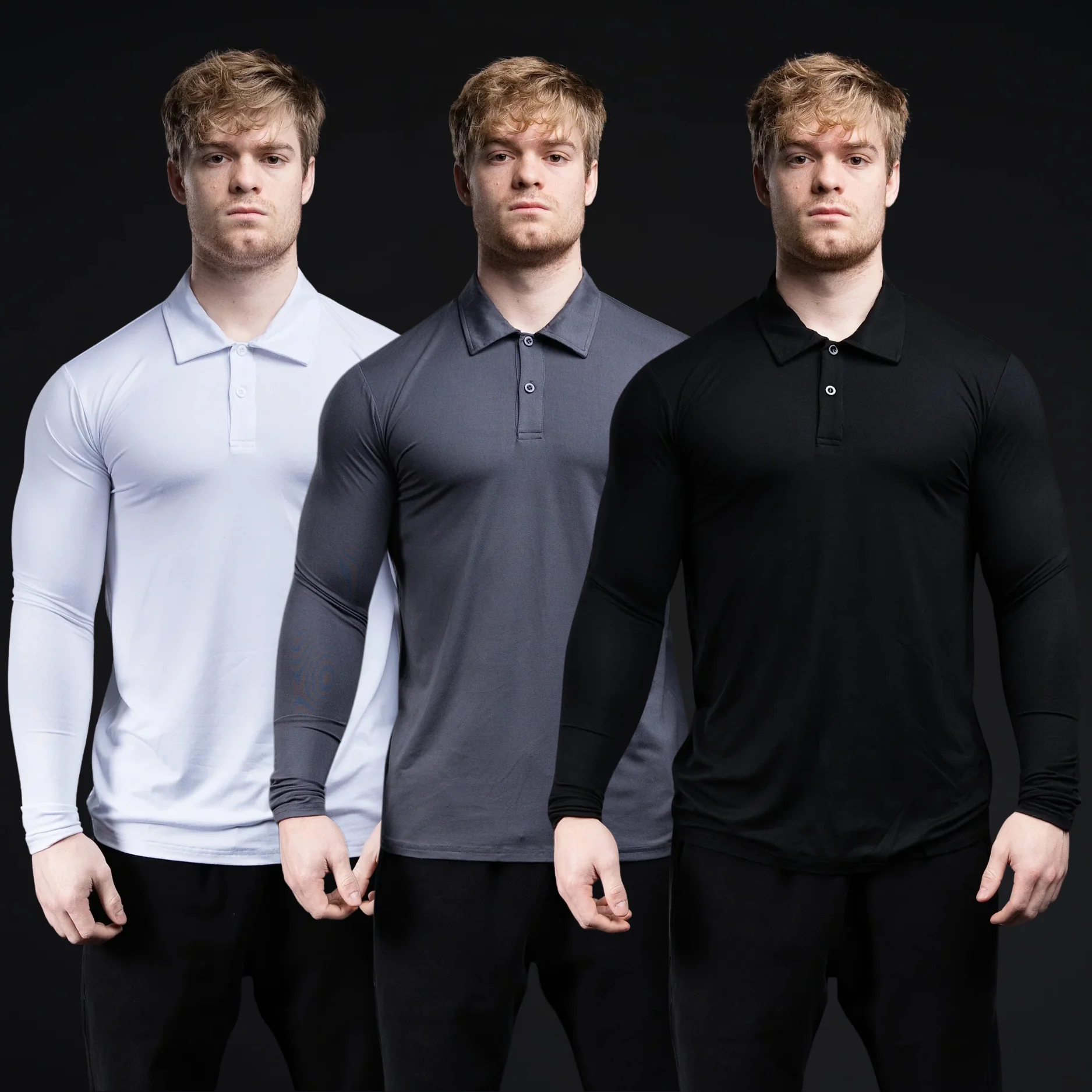 CLEARANCE Long Sleeve Blank Polo - Image 16