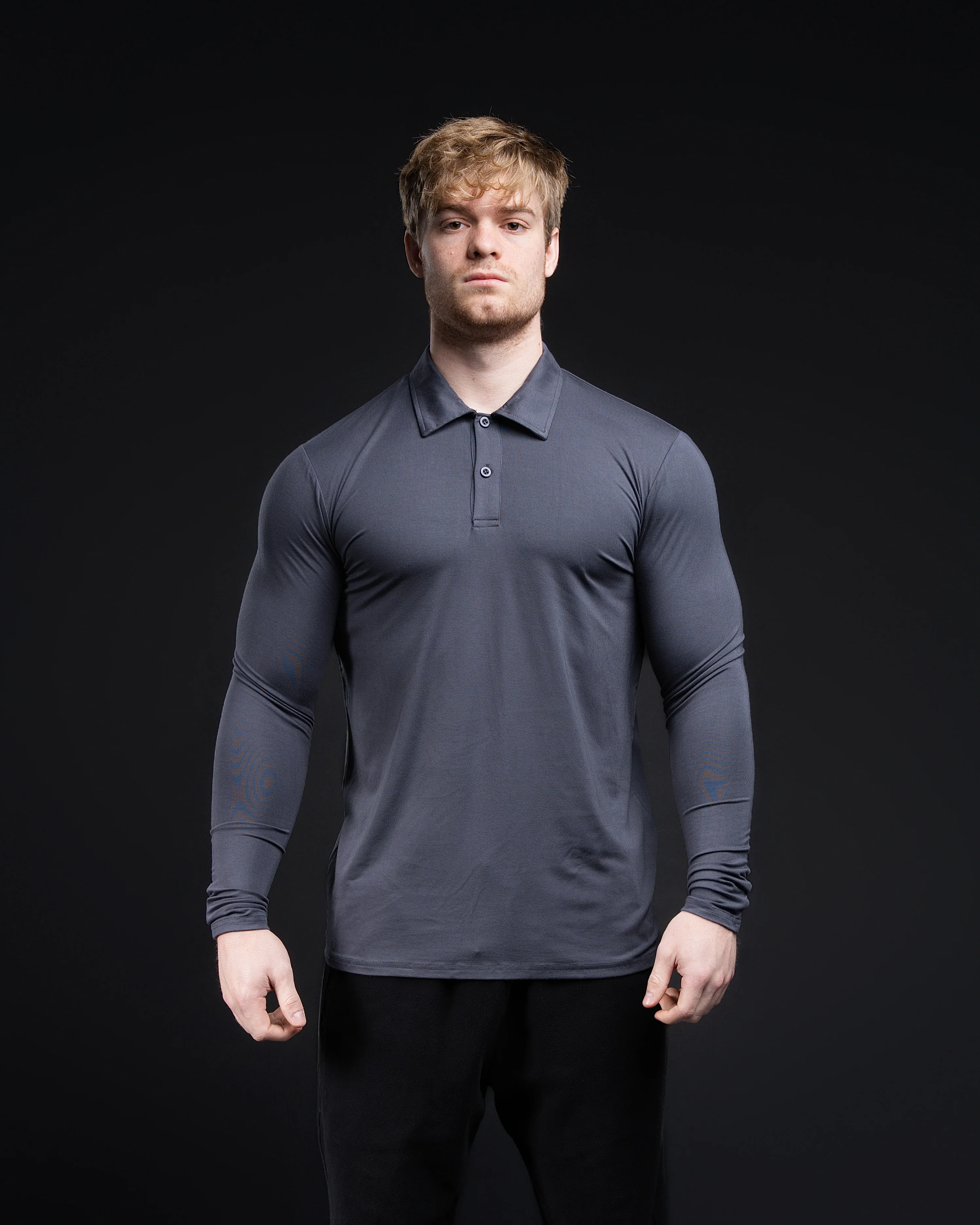 CLEARANCE Long Sleeve Blank Polo - Image 7