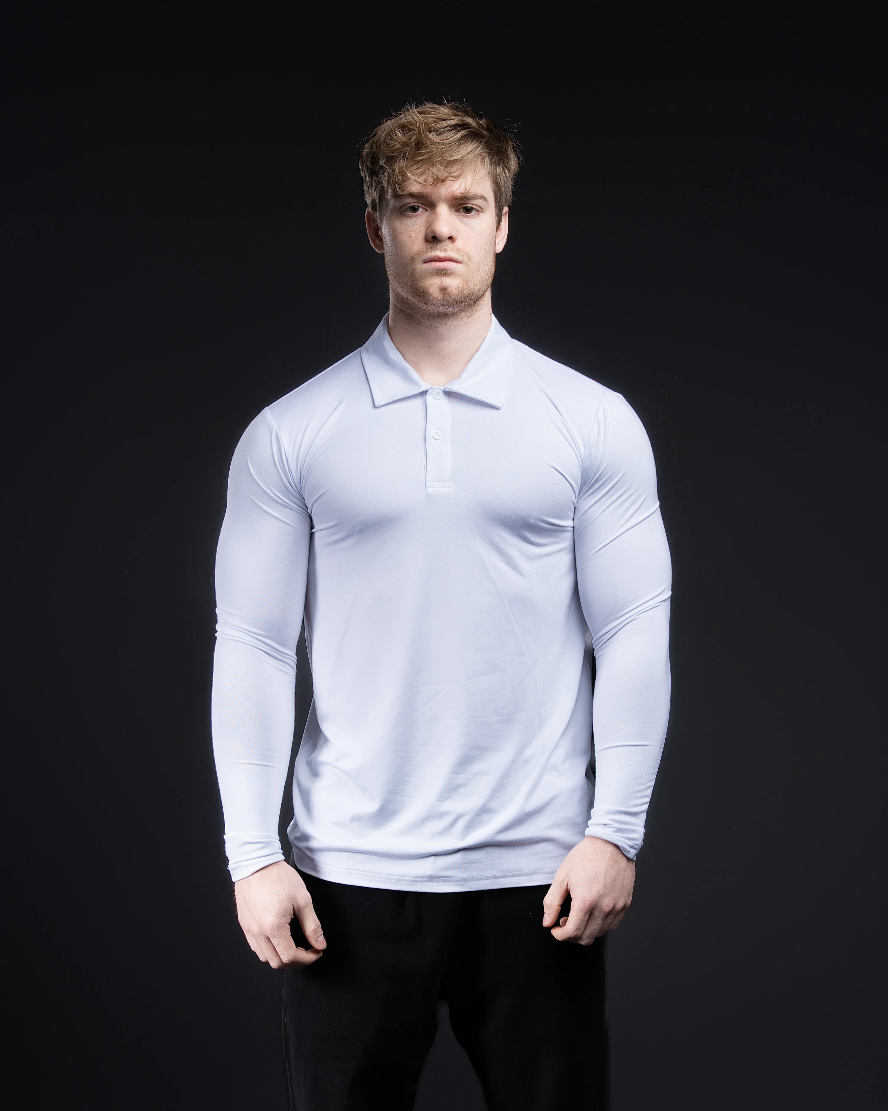 CLEARANCE Long Sleeve Blank Polo - Image 8