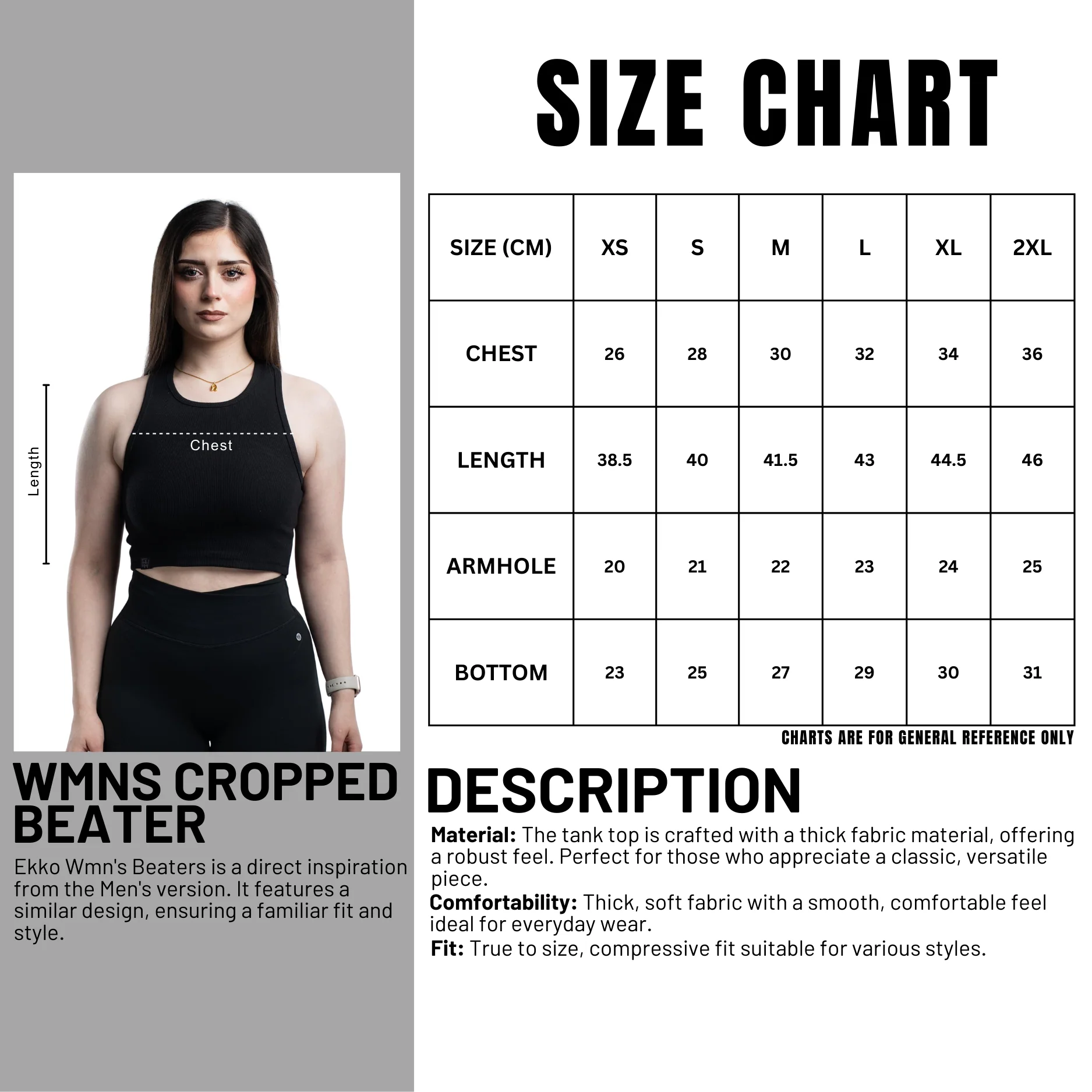 Ekko Womens Cropped Beater - Image 7