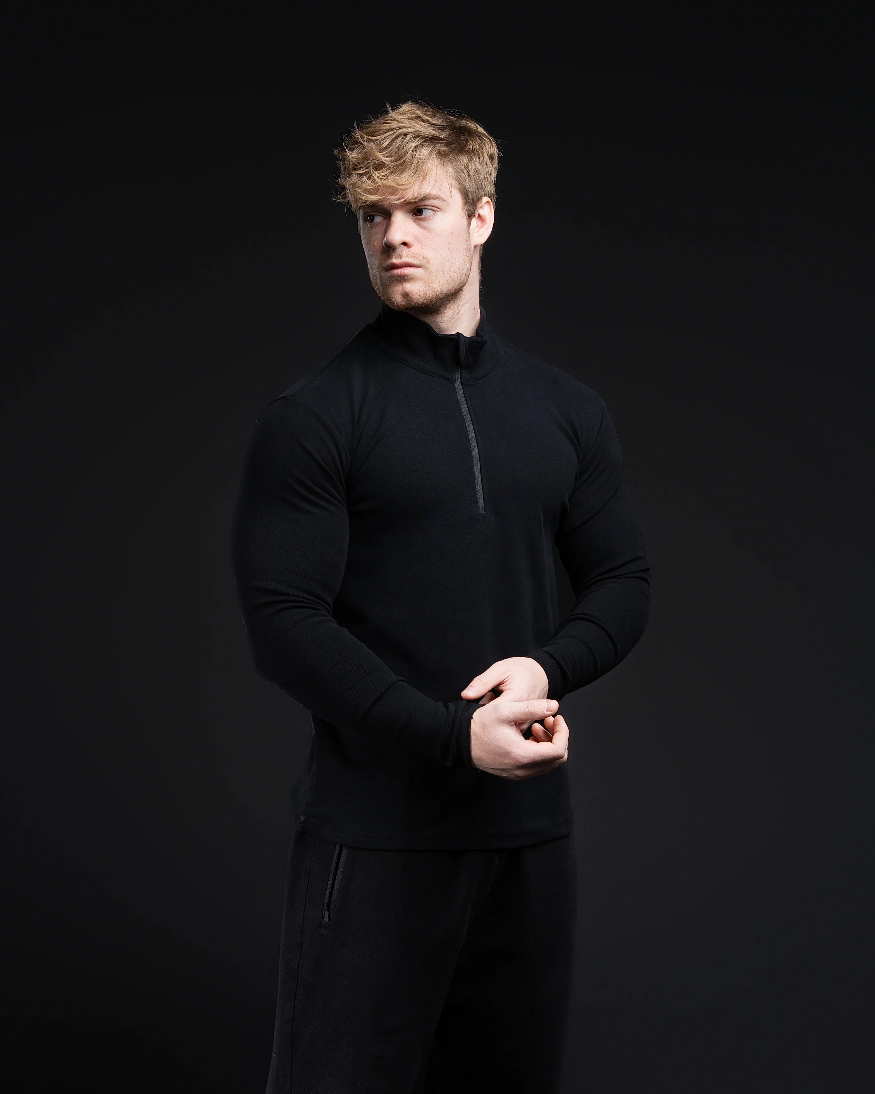 CLEARANCE Essential Brushed Cotton 1/4 Zip