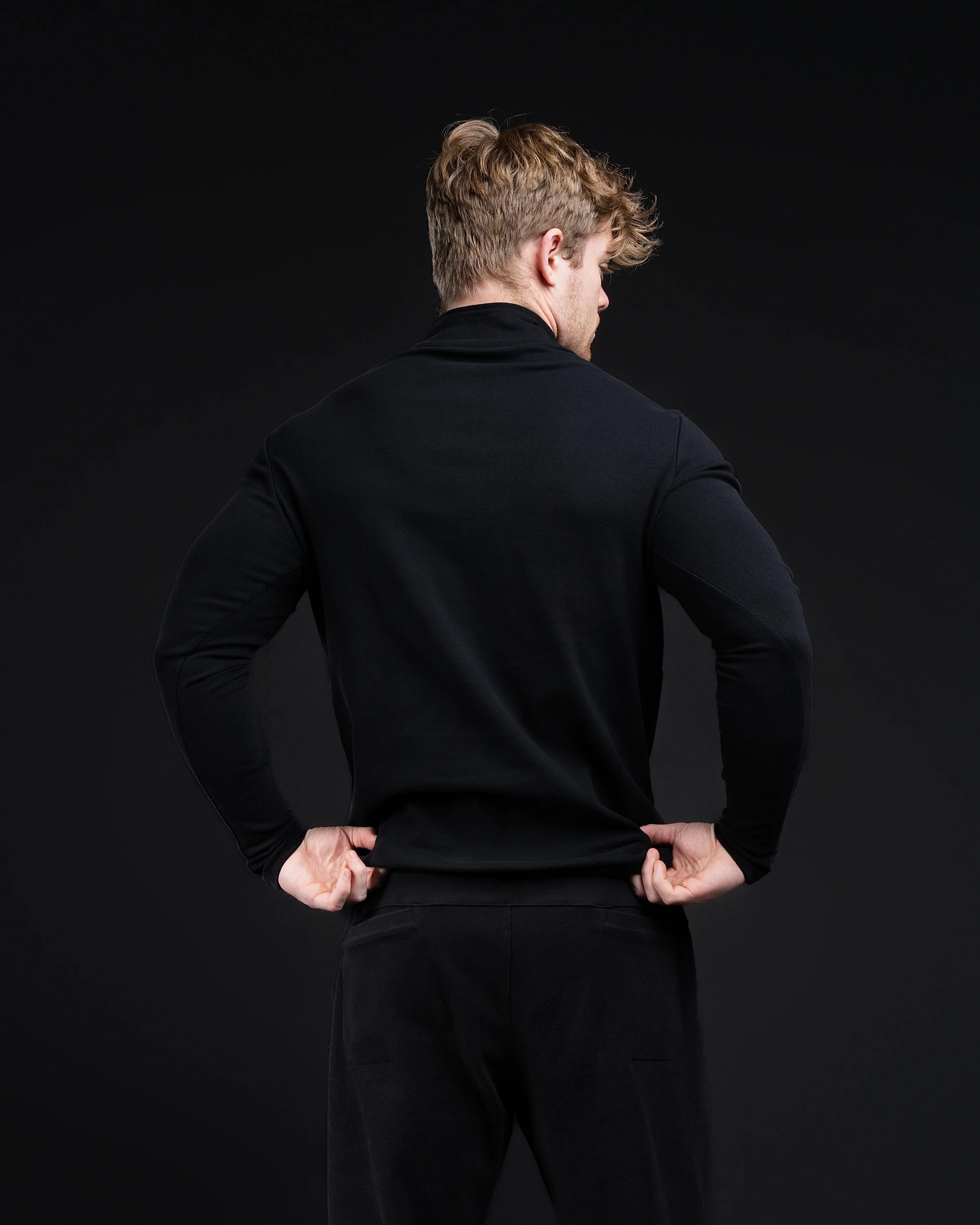 CLEARANCE Essential Brushed Cotton 1/4 Zip - Image 3
