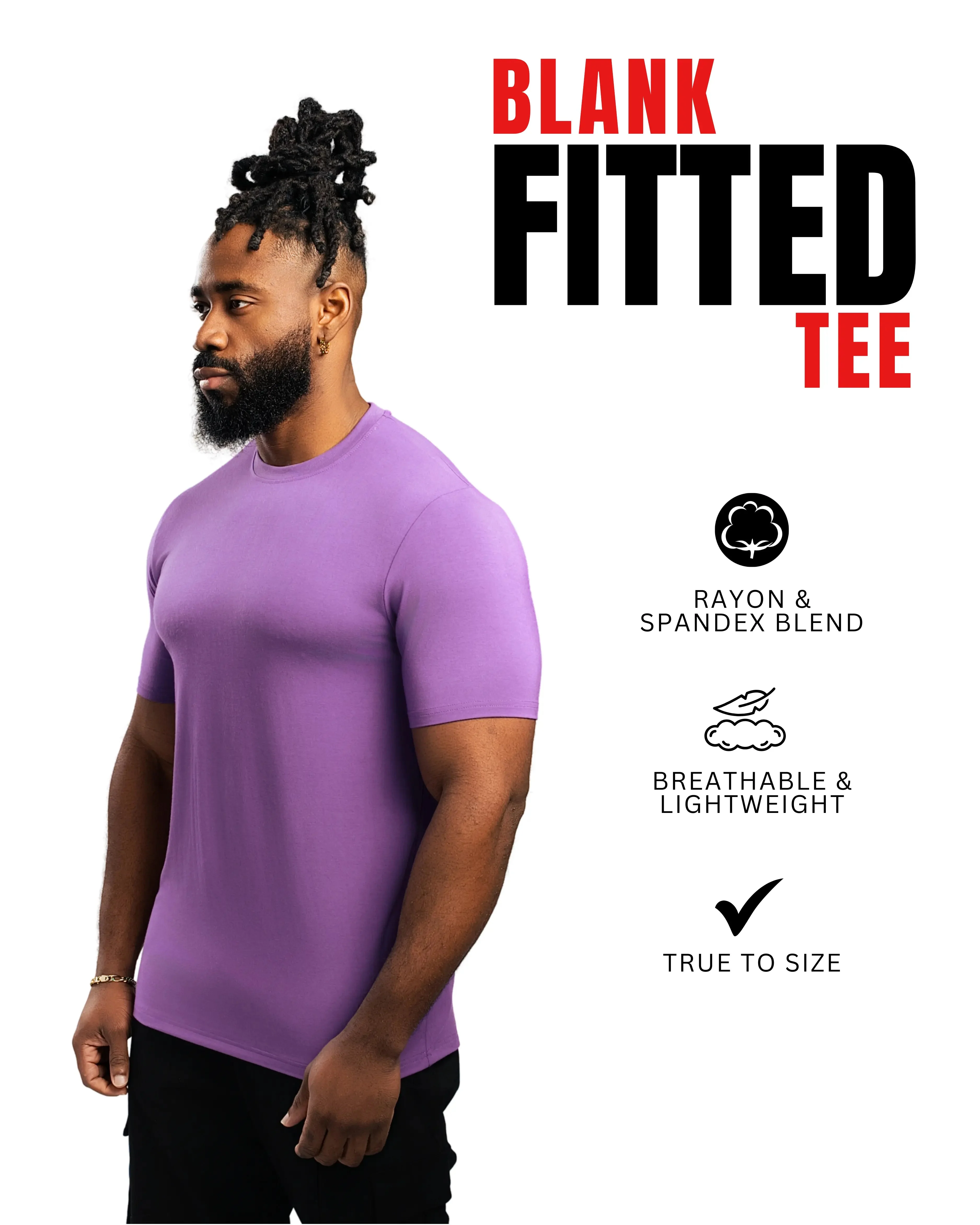 CLEARANCE COLORS MEN'S BLANK FITTED T SHIRT - Image 2