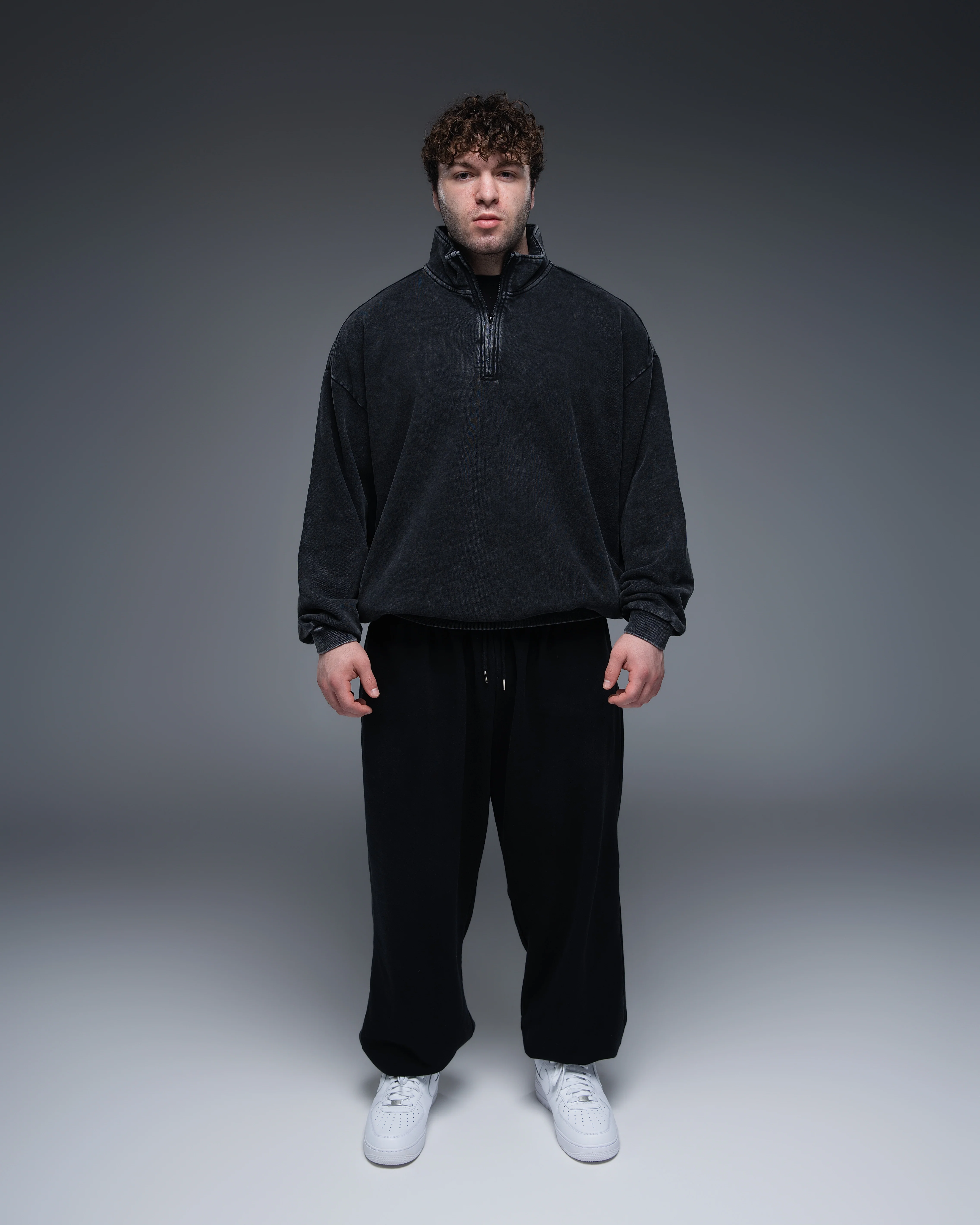 Oversized Terry Cotton Quarter Zip 100% Cotton - Image 2
