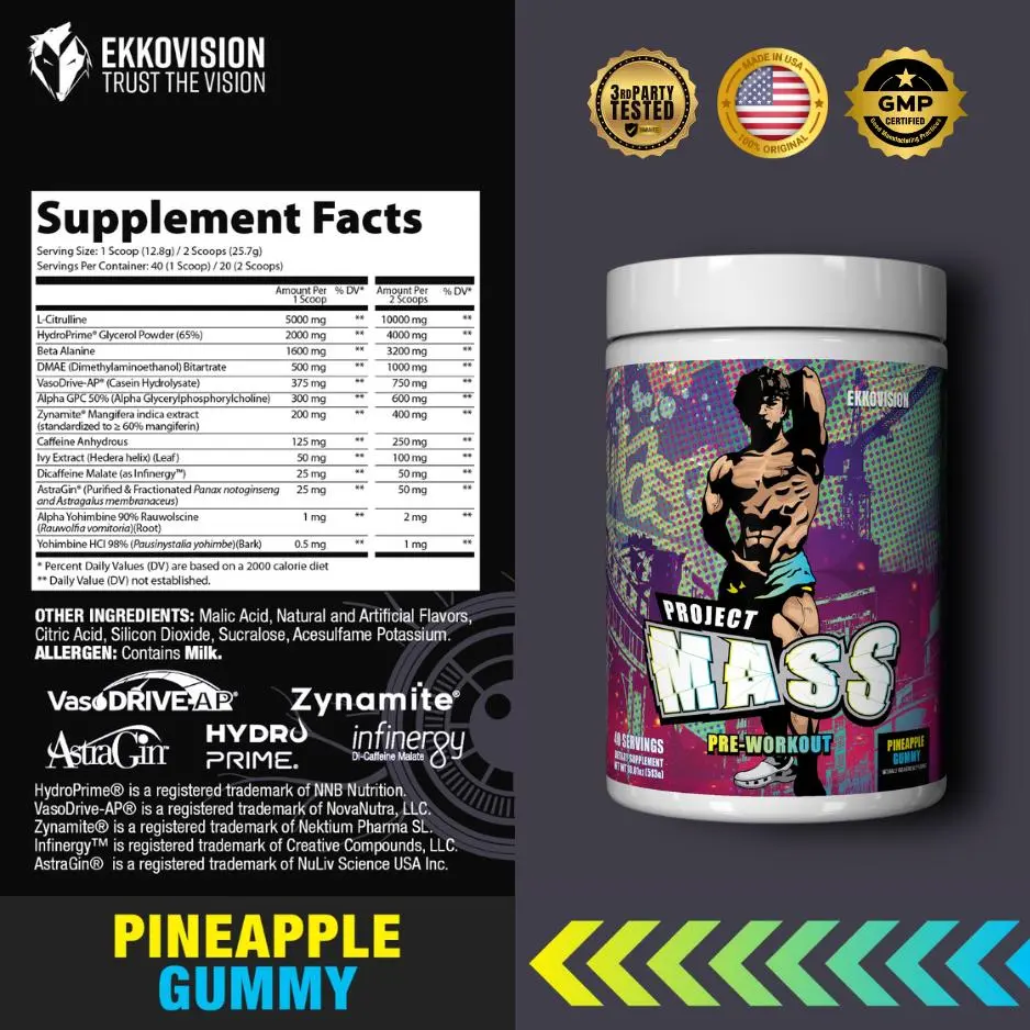 Ekko Project Mass Preworkout - Noah Mason Signature