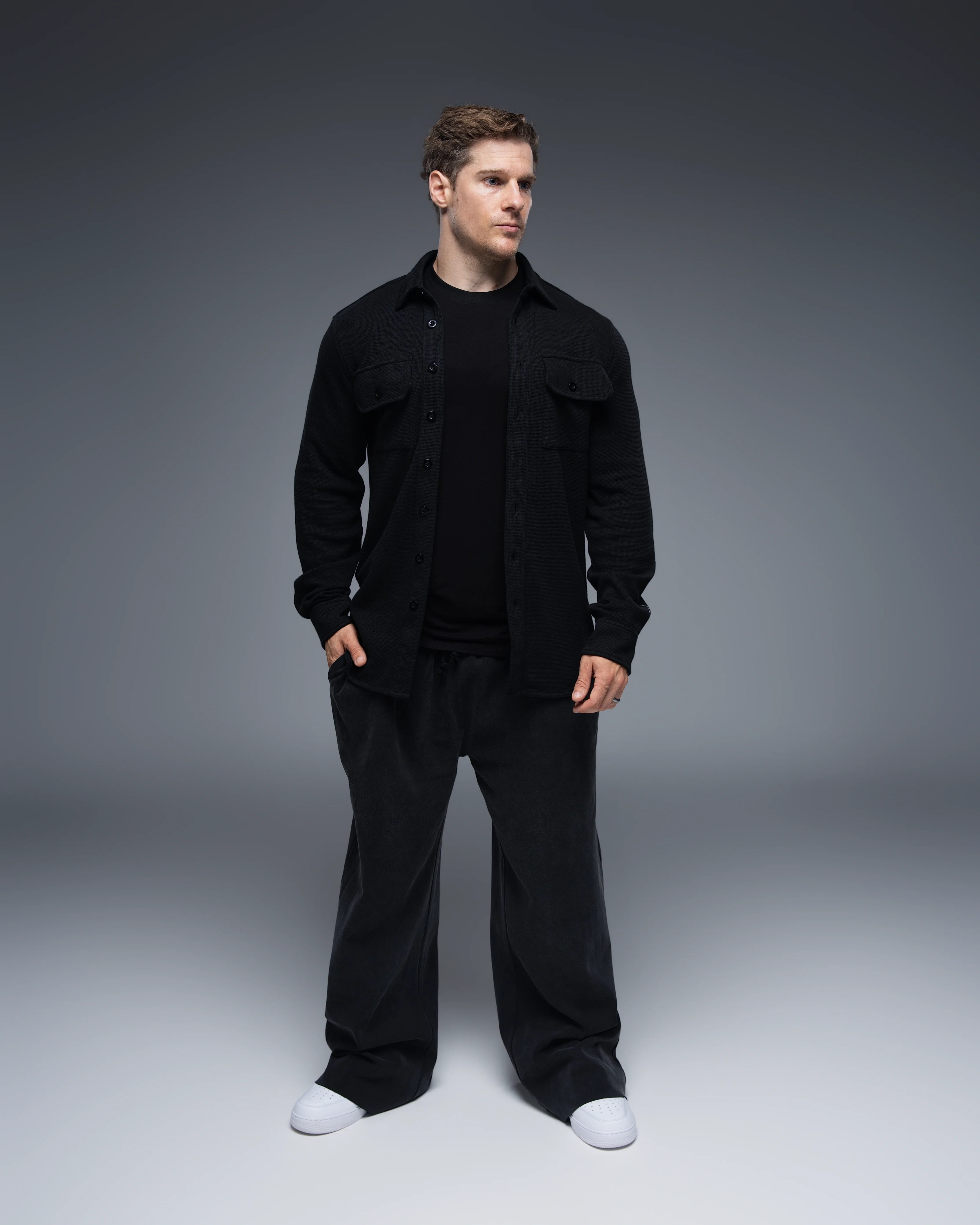 Waffle Project: Thermal Button Down Shirt. - Image 3